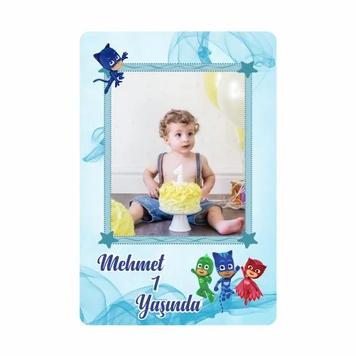 Pijamaskeliler Temalı Doğum Günü Magneti